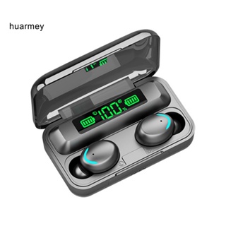 Huarmey F9-5C หูฟังสเตอริโอไร้สาย บลูทูธ 5.0 หน้าจอดิจิทัล LED เหมาะกับเล่นกีฬา