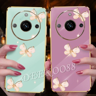 เคสโทรศัพท์มือถือนิ่ม ลายผีเสื้อน่ารัก 3D ด้านหลัง สําหรับ Realme 11 Pro+ Plus C53 NFC GT NEO5 SE 4G 5G Realme11 2023 Realme11Pro+