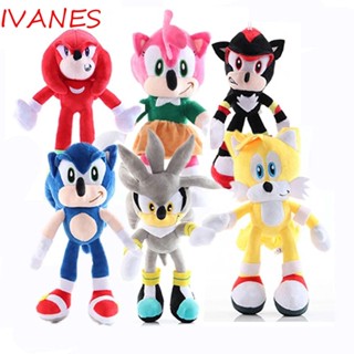 IVANES พวงกุญแจ จี้ตุ๊กตาฟิกเกอร์ Super The Hedgehog โซนิค แบบนิ่ม เหมาะกับของขวัญ ของเล่นสําหรับเด็ก