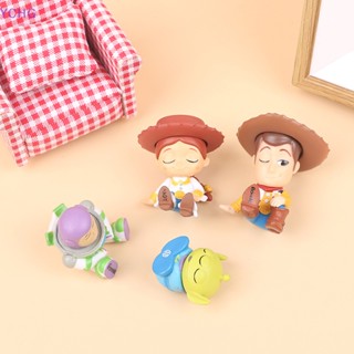 Ychg ใหม่ ฟิกเกอร์ดิสนีย์ Toy Story Buzz Lightyear Woody Alien สําหรับตกแต่งโต๊ะ 4 ชิ้น