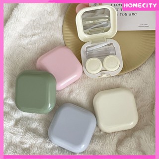 [พร้อมส่ง] Ins Beauty Pupil Box กล่องคอนแทคเลนส์แบบพกพา Care Box With Mirror Companion Box Beauty Home Storage