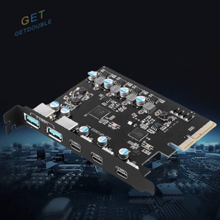 [Getdouble.th] การ์ดต่อขยาย PCIe X4 เป็น USB 3.2 20Gbps 3x USB3.2 และ TPYC-C 15W 2 ชิ้น [Getdouble.th]