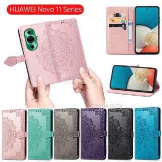 เคสโทรศัพท์มือถือหนัง ฝาพับแม่เหล็ก ลายนูน พร้อมช่องใส่บัตร สําหรับ HUAWEI Nova 11 Pro 2023 5G Nova11 Ultra Nova11Pro 11Pro 11i Nova11i Nova11Ultra