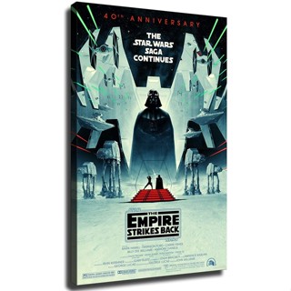 โปสเตอร์ผ้าใบ พิมพ์ลาย Star Wars The Empire Strikes สําหรับตกแต่งบ้าน