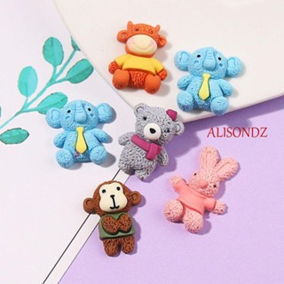 ALISONDZ กระดุมเรซิ่น รูปลิงวัว สําหรับตกแต่งเสื้อผ้าเด็ก DIY 10 ชิ้น