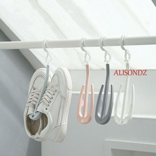 ALISONDZ ราวตากผ้า 360°ชั้นวางรองเท้า แบบหมุนได้ สําหรับตู้เสื้อผ้า