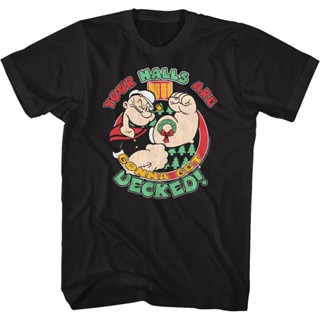 เสื้อยืด พิมพ์ลาย Your Halls Are Gonna Get Decked Popeye สําหรับผู้ชาย S-5XL