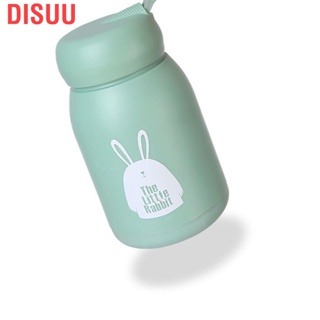 Disuu Double Layer Insulated Mug 330ml Good Sealing Small Portable Cute Rabbits for Travelling Outdoor Sports