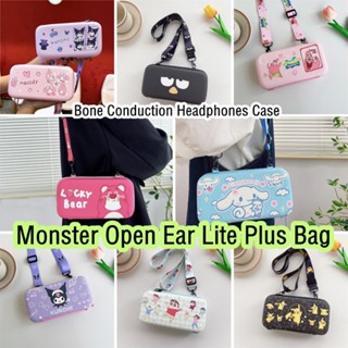 【Yoshida】กระเป๋าเก็บหูฟัง แบบเปิดหู ลายการ์ตูนมอนสเตอร์ แบบพกพา สําหรับ Monster Open Ear Lite Plus