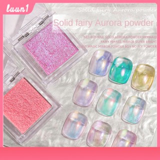12 สี ผงขัดออโรร่า ผงเมอร์เมด ผงขัดแบบอัดแข็ง ผงกลิตเตอร์ โฮโลแกรม ออโรร่า cod