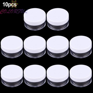 【COLORFUL】Cosmetic Makeup Jar Cream Lip Empty Makeup Jar Plastic Plastic Box Round