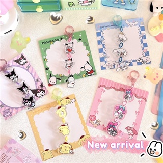 SANRIO พวงกุญแจอะคริลิค จี้รูป Hello Kitty Cinnamoroll น่ารัก สําหรับห้อยกระเป๋า