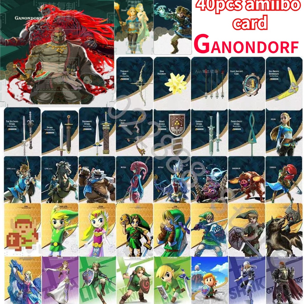 การ์ด amiibo ใหม่ Demon King Canon Doofu และ Princess 40 การ์ด Kingdom Tears ชุดการ์ดเชื่อมต่อ