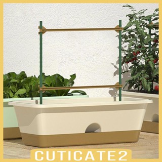 [Cuticate2] กล่องดอกไม้ ผัก ทรงสี่เหลี่ยมผืนผ้า ทนต่อสภาพอากาศ สําหรับตกแต่งสวน ระเบียง รั้ว