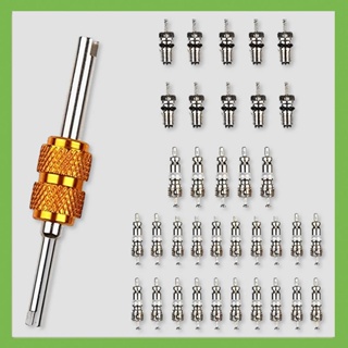 R12 R134A A/C ชุดถอดระบบวาล์ว AC แกนทองแดง ป้องกันการกัดกร่อน สําหรับรถยนต์