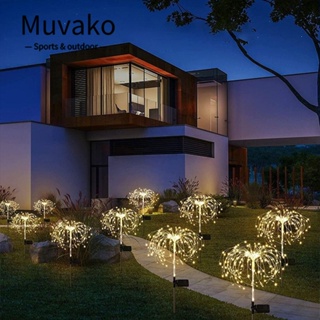 MUVAKO สายไฟ Led 90 120 150 ดวง พลังงานแสงอาทิตย์ หลากสีสัน สําหรับตกแต่งงานแต่งงาน