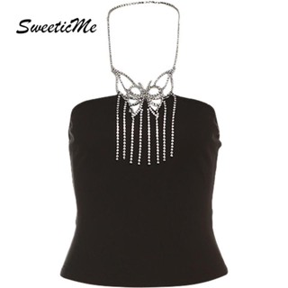 Sweeticme เสื้อกล้ามลําลอง เข้ารูป สีพื้น เซ็กซี่ แฟชั่นสําหรับผู้หญิง 2023