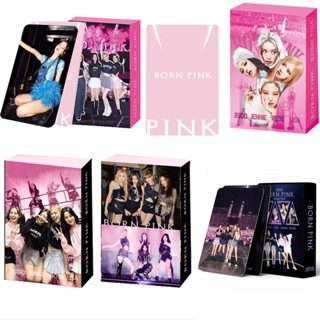 โปสการ์ดโลโม่ Black-Pink BORNPINK WORLD TOUR Concert LISA JENNIE ROSE JISOO สีดํา สีชมพู จํานวน 55 ชิ้น ต่อกล่อง