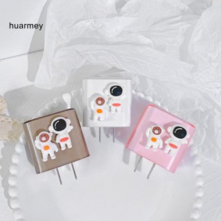 Huarmey เคสป้องกันสายชาร์จ ลายนักบินอวกาศ กันตก สําหรับ iPhone 13Pro Max 2 ชิ้น ต่อชุด