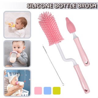 New Bottle Cleaning Brush Long Handle Silicone Brushes Thermos Flask Cleaner Kit