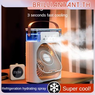 3 In 1 Usb Air Cooler Fan Mini Portable Fan Humidifier Purifier Mist Cooler With 7 Colors Led Light Spray Fan bri