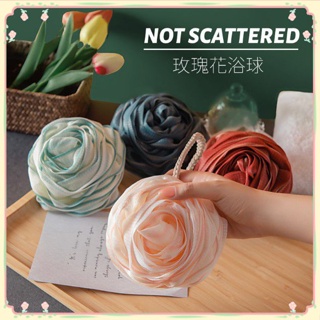 ห้องน้ำบ้านลูกบอลอาบน้ำนุ่มแบบพกพา Rose Bath Flower Bubble Bath Ball Super Soft Large Non-scattering Bath Flower Home Tools 【sunny】