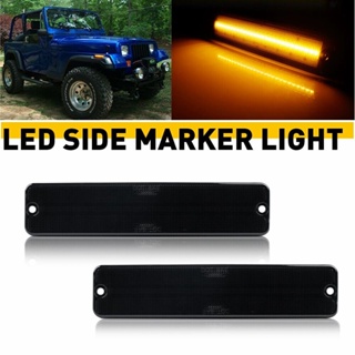 ไฟหมอก LED สีเหลืองอําพัน สําหรับติดกันชนหน้ารถยนต์ Jeep Wrangler YJ 1987-1995 OEM 56001424 Ch2550105