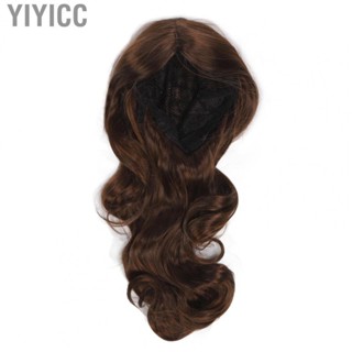 Yiyicc Curly Wig Silky Wearable Light Brown For Christmas Party