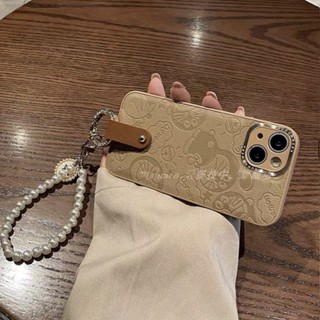 เคสป้องกันโทรศัพท์มือถือหนังแกะ แบบนิ่ม ลายการ์ตูนแมว มีสายคล้อง สําหรับ Iphone 14 pro max 13 12 11 14promax 13pro 12 11