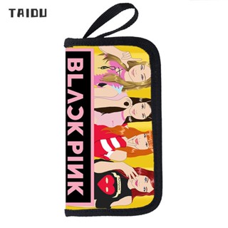 TAIDU ที่ใส่บัตรแฟชั่น BLACKPINK กระเป๋าใส่เหรียญต่อพ่วงวงเกิร์ลกรุ๊ปเกาหลี มัลติฟังก์ชั่นหลายช่อง LISA JENNIE ROSE JISOO