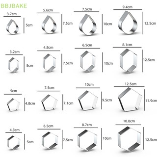 [FSBA] Long Hexagon Cookie Cutter Set Large Geometric Gem Cookie Cutters Shapes Molds  KCB