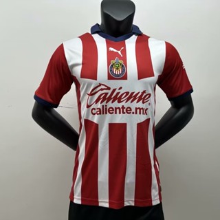 เสื้อกีฬาแขนสั้น ลายทีมชาติฟุตบอล Chivas Home Jersey S-XXL 23-24 ชุดเหย้า สําหรับผู้ชาย AAA