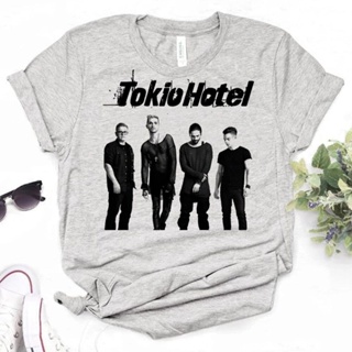 เสื้อยืด พิมพ์ลายกราฟฟิค Tokio Hotel Tee สไตล์ฮาราจูกุ สําหรับผู้หญิง y2k