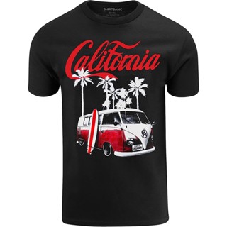 เสื้อยืด ลายรถบัสชายหาด California Dreaming Beach Van And Surfboard สีดํา ไซซ์ 3Xl