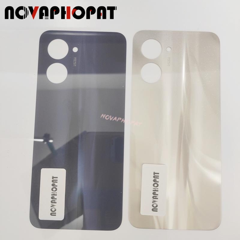 Novapat สําหรับ Realme C33 RMX3624 แบตเตอรี่ประตูด้านหลังกรณีด้านหลังด้านหลัง