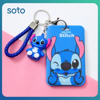 ♫ Disney Bus Card Cover Student Campus Meal Card Access Control Work Protective Card Document Door Card Set Key Chain Female