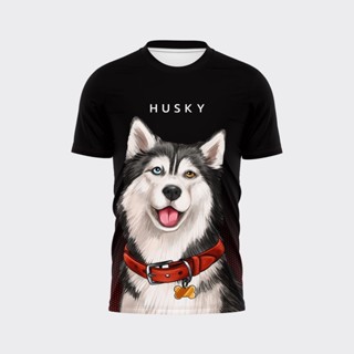 พร้อมส่ง ทุกวัน💥 เสื้อวิ่งพิมพ์ลายน้อน Husky