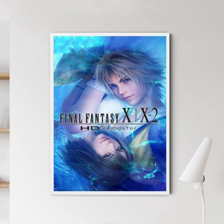 Final Fantasy X Game โปสเตอร์ภาพจิตรกรรมบนผ้าใบ สําหรับตกแต่งผนังบ้าน ห้องนั่งเล่น