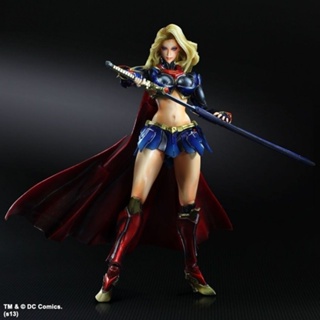 9.9 เหนื่อยมากตุ๊กตาJustice League Play Arts Change SUPERGIRL PA Change SUPERGIRL Super Movable XNAN