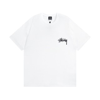 Stussy -Big Link Tee เสื้อยืดแขนสั้น พิมพ์ลายเรขาคณิต สไตล์คลาสสิก สําหรับผู้ชาย และผู้หญิง