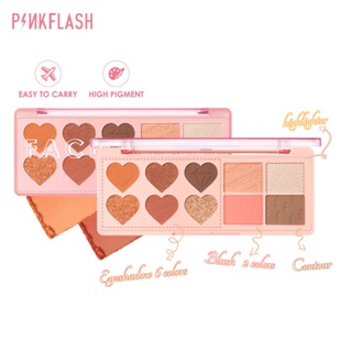 PINKFLASH 4 in 1 #Ohmylove พาเลตต์อายแชโดว์ บลัชออน คอนทัวร์/