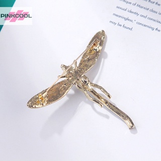 Pinkcool เข็มกลัดมุก พลอยเทียม แมลงปอ ผู้หญิง บาร็อค อินเทรนด์ หรูหรา เข็มกลัด Pins ขายดี