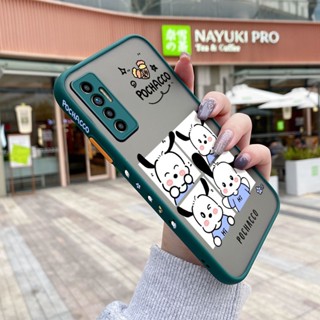 เคสซิลิโคนใส ขอบสี่เหลี่ยม กันกระแทก ลายการ์ตูน Pochacco น่ารัก สําหรับ Tecno Camon 17P Spark 8 Pro Spark 8P