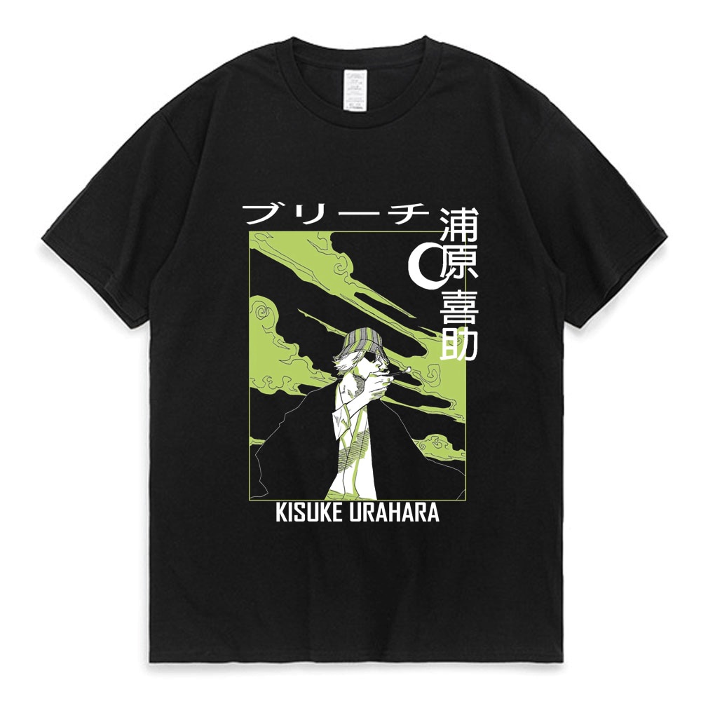 '' ใหม่เอี่ยม''เสื้อยืด พิมพ์ลาย Kisuke Urahara Bleach Ichigo Kurosaki Bleach Kisuke Urahara Aizen R
