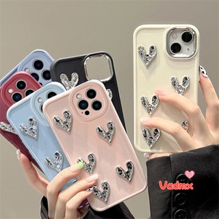 เคสโทรศัพท์มือถือแบบนิ่ม โลหะ สีเงิน ลายหัวใจ เรียบง่าย สําหรับ Vivo Y70S Y51S Y35+ Y35 Plus Y53S IQOO Neo 7 6 5