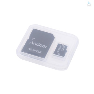 Andoer อะแดปเตอร์การ์ดหน่วยความจํา 32GB Class 10 TF Card TF สําหรับกล้องติดรถยนต์ โทรศัพท์มือถือ พีซี เครื่องเล่นเสียง GPS