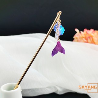 Sailors Tears Dangling ต่างหูผ้าโพกศีรษะ พร้อมจี้พู่ห้อย สีคงที่