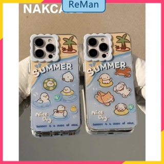  เคสโทรศัพท์มือถือ ลายลูกสุนัขว่ายน้ํา บิสกิต สําหรับ apple iphone 14Promax iPhone13 12 14Promax 14plus 13 12pro 11 pro max Xr Xs max 78 Plus 13 pro max 13 12pro 11promax