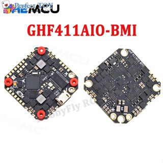 Ps JHEMCU GHF411AIO-BMI 40a F411 ตัวควบคุมการบิน Bmi270 W/5v 10v Bec ในตัว 40a Blheli_s 2-6s 4in1esc 25.5x25.5 มม.