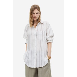 H&amp;M  Woman Oversized linen shirt 1126311_1